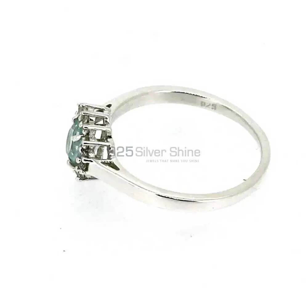 Natural Blue Topaz Gemstone Handmade Ring In 925 Silver 925SR050-4_1