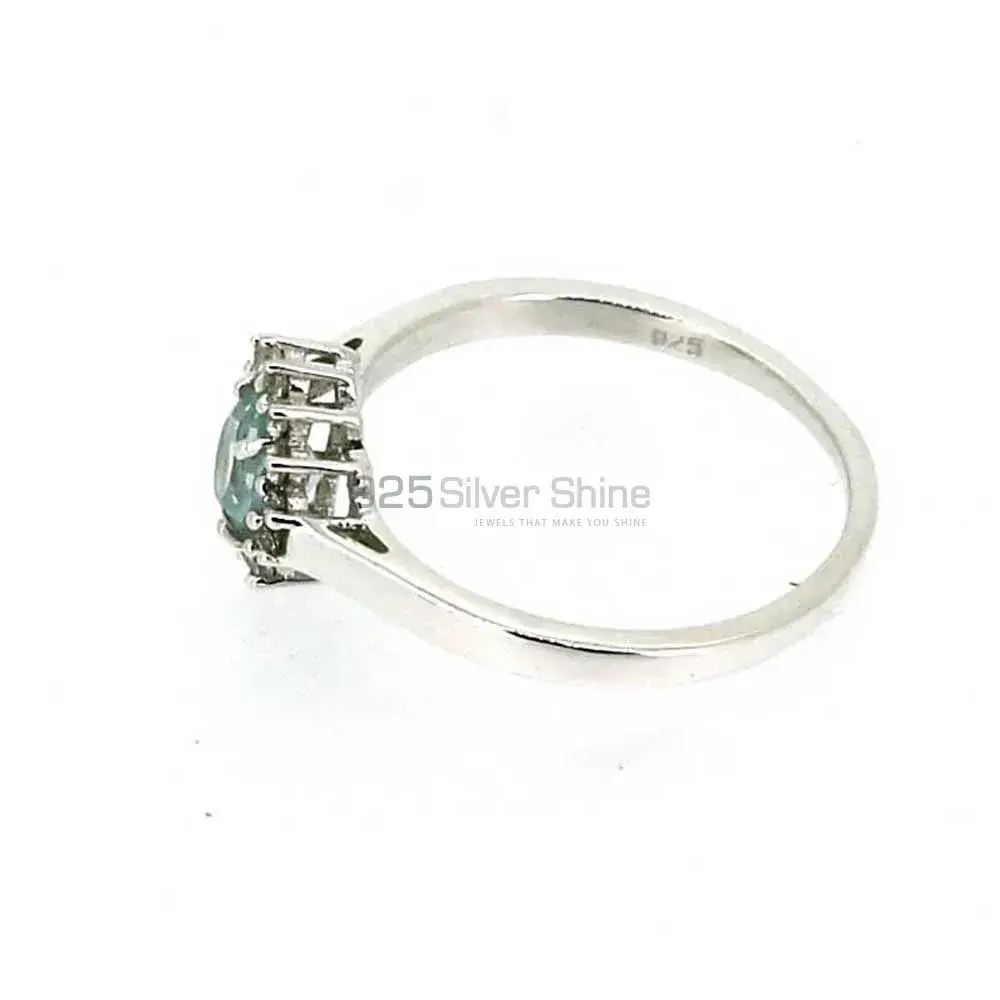 Natural Blue Topaz Gemstone Handmade Ring In 925 Silver 925SR050-4_2