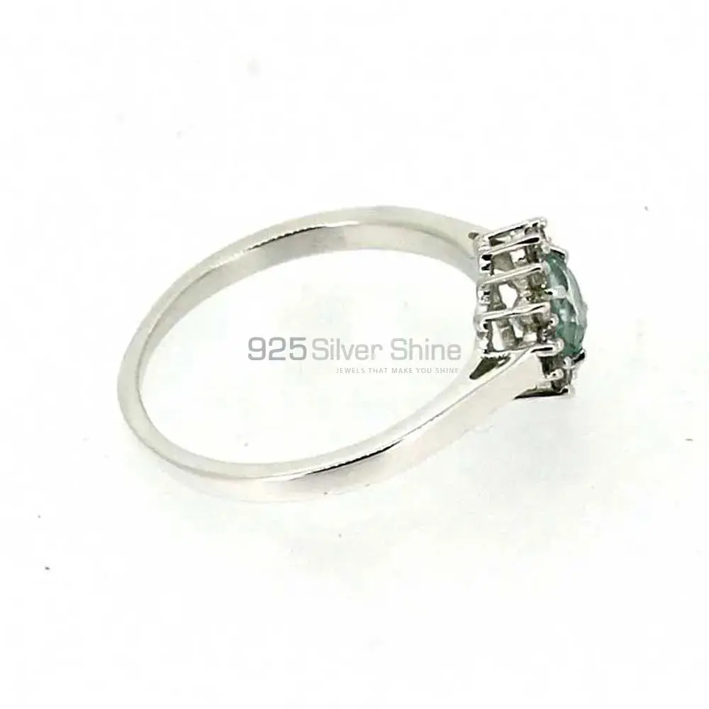 Natural Blue Topaz Gemstone Handmade Ring In 925 Silver 925SR050-4_3
