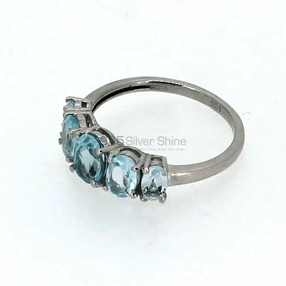 Natural Blue Topaz Gemstone Handmade Ring In 925 Silver 925SR08-2_0