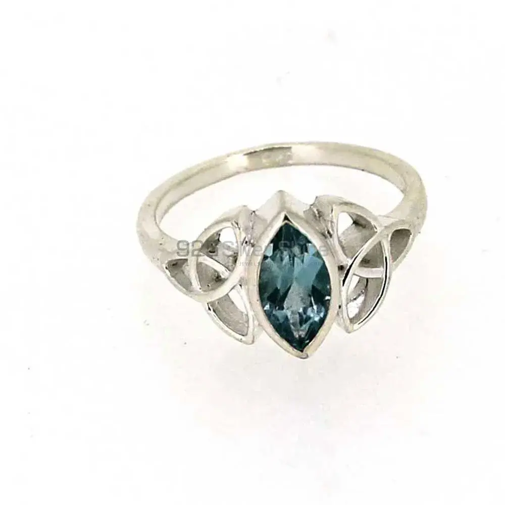 Natural Blue Topaz Gemstone Ring In 925 Silver 925SR016_0
