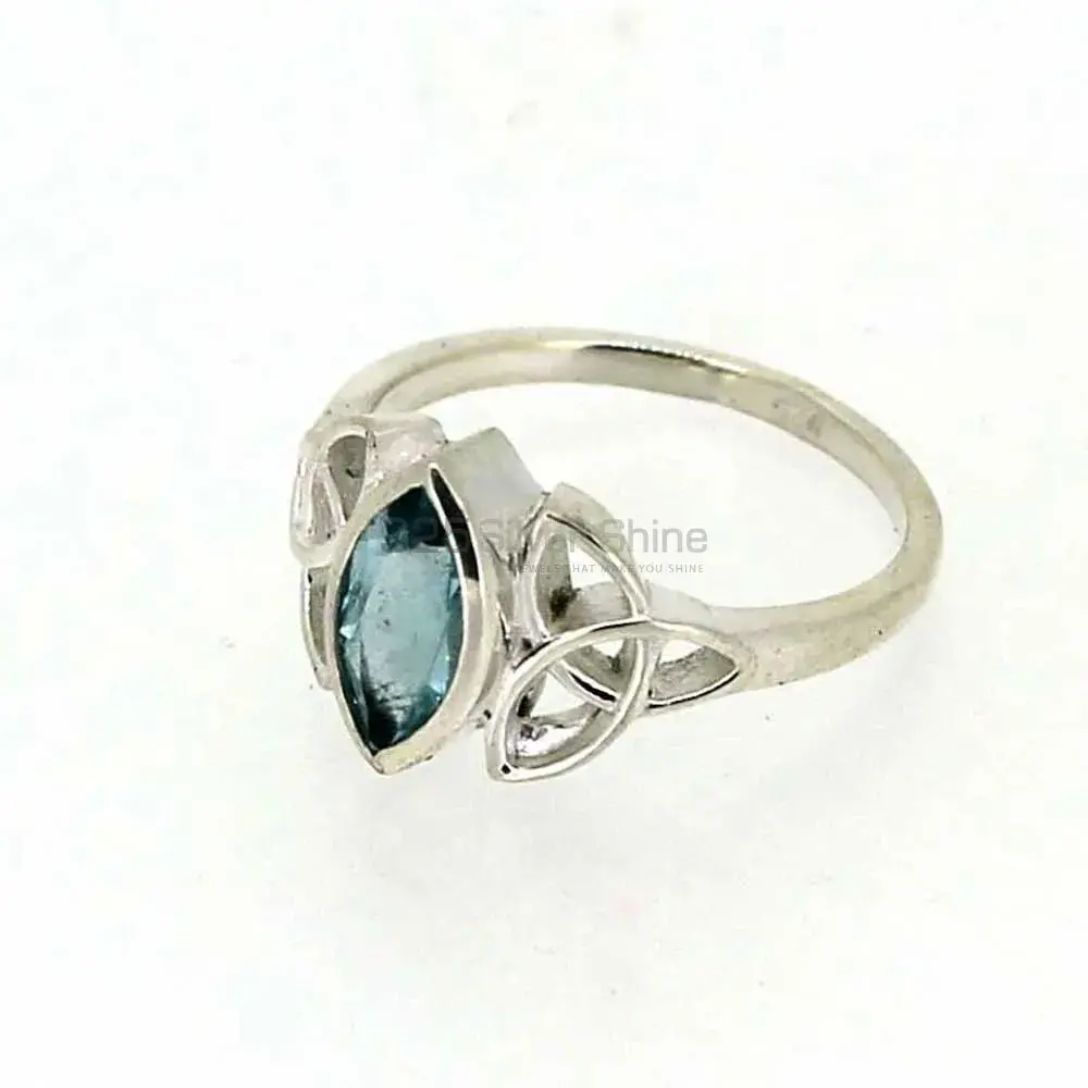 Natural Blue Topaz Gemstone Ring In 925 Silver 925SR016_0