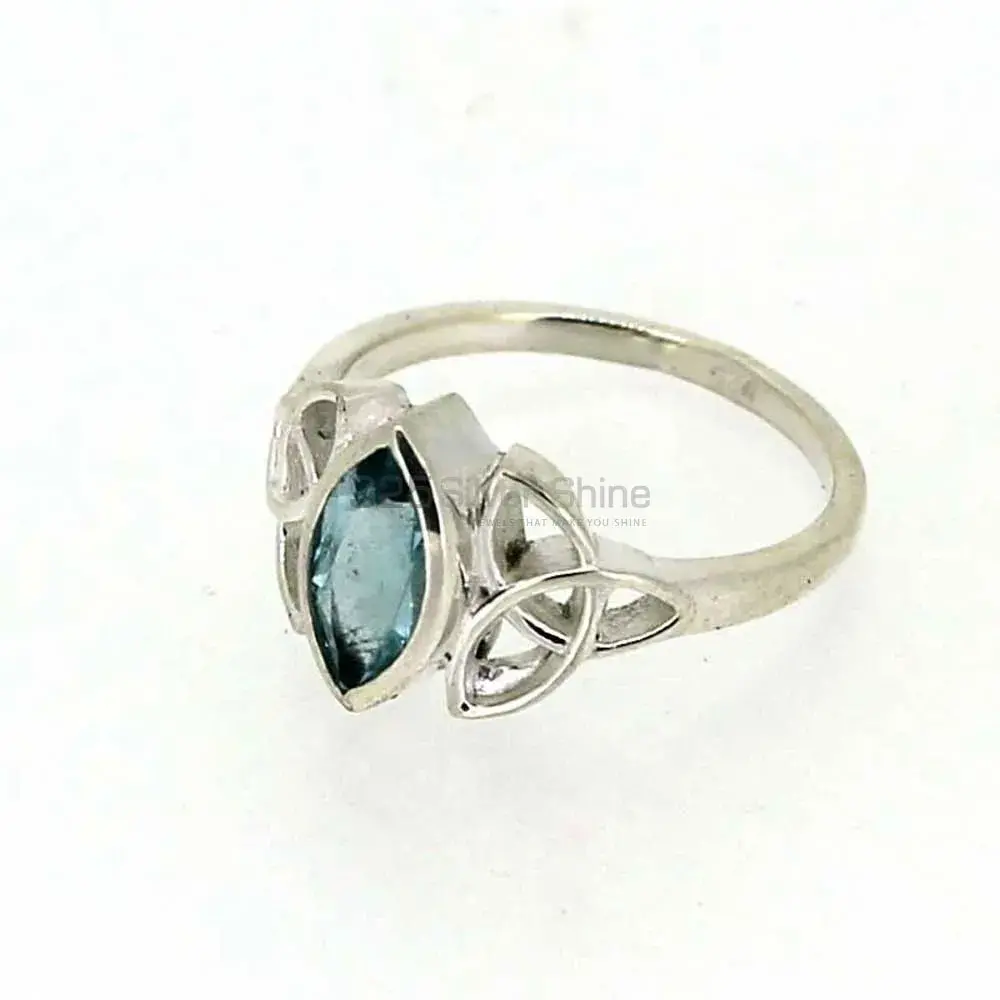 Natural Blue Topaz Gemstone Ring In 925 Silver 925SR016_1