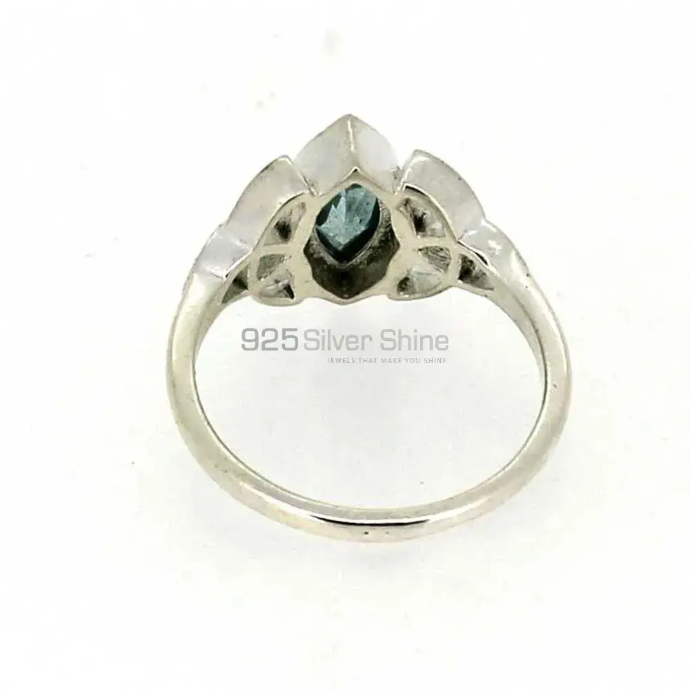 Natural Blue Topaz Gemstone Ring In 925 Silver 925SR016_1