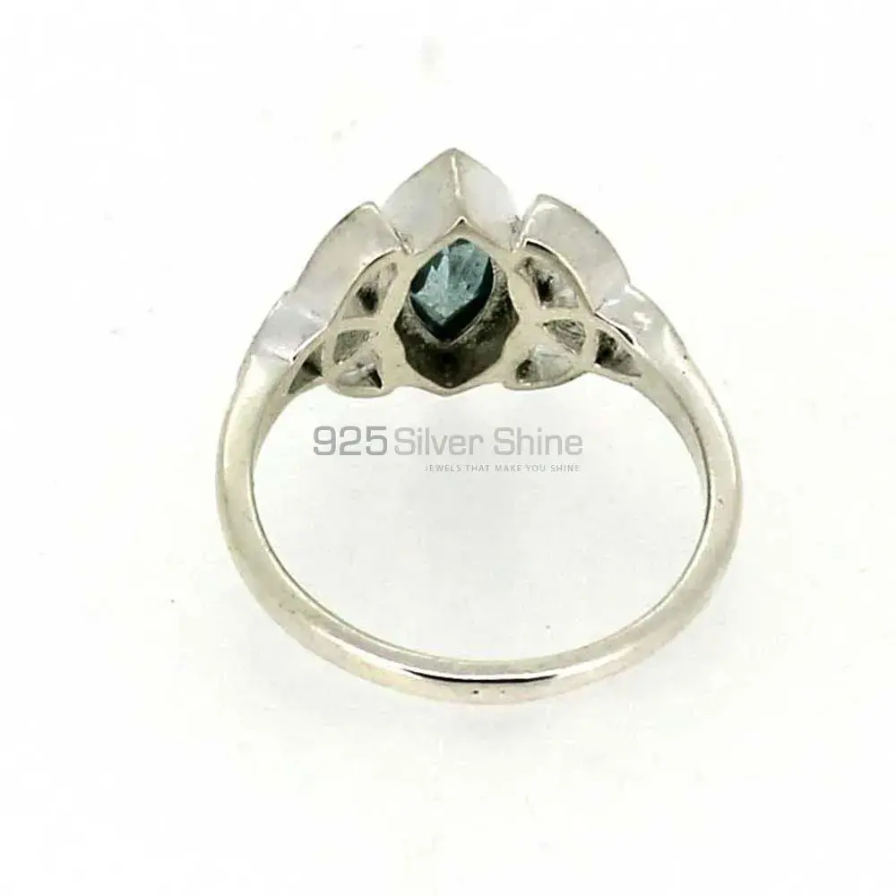 Natural Blue Topaz Gemstone Ring In 925 Silver 925SR016_2