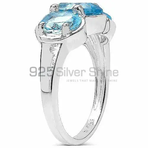 Natural Blue Topaz Gemstone Rings Exporters In 925 Sterling Silver Jewelry 925SR3228_0
