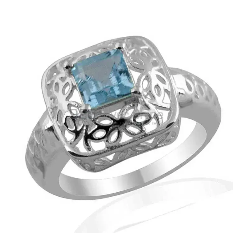 Natural Blue Topaz Gemstone Rings In 925 Sterling Silver 925SR1369_0