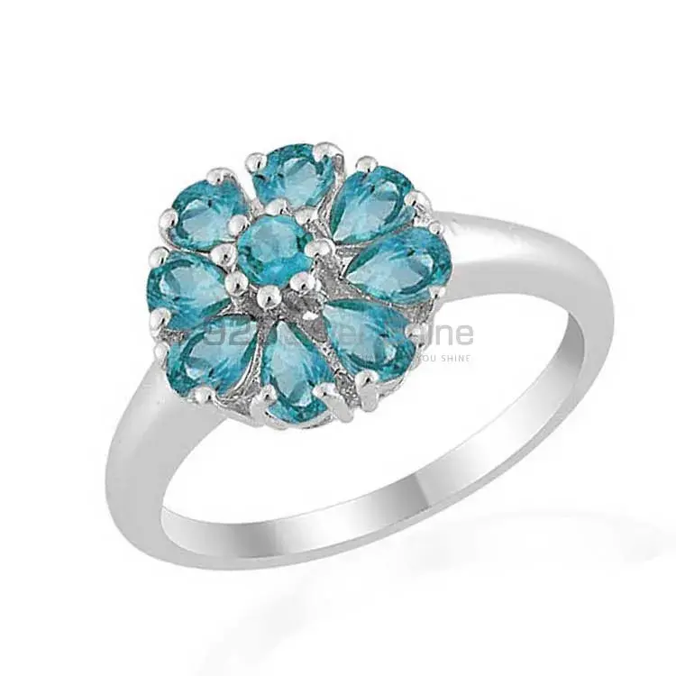 Natural Blue Topaz Gemstone Rings In Fine 925 Sterling Silver 925SR1691_1