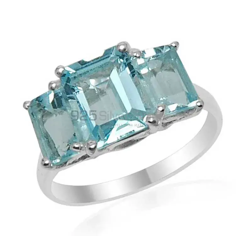 Natural Blue Topaz Gemstone Rings In 925 Sterling Silver Jewelry 925SR1554_1