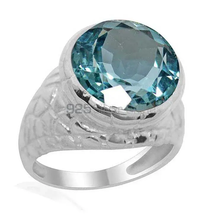 Natural Blue Topaz Gemstone Rings Suppliers In 925 Sterling Silver Jewelry 925SR2174_0