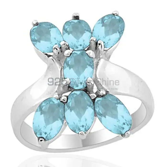 Natural Blue Topaz Gemstone Rings Wholesaler In 925 Sterling Silver Jewelry 925SR2013_0