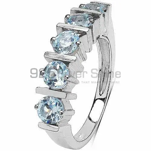 Natural Blue Topaz Gemstone Rings In 925 Sterling Silver Jewelry 925SR3049_2