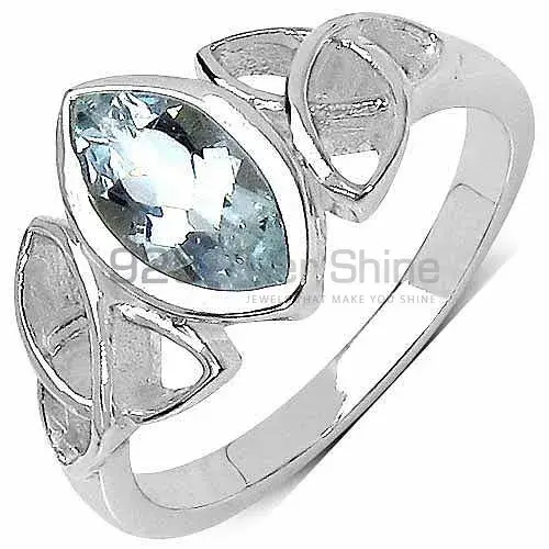 Natural Blue Topaz Gemstone Rings Wholesaler In 925 Sterling Silver Jewelry 925SR3222