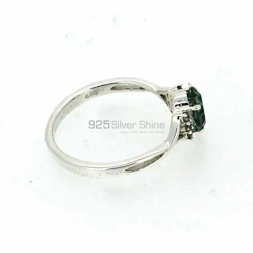 Natural Blue Topaz Semi Precious Gemstone Ring In 925 Silver 925SR051-4_1