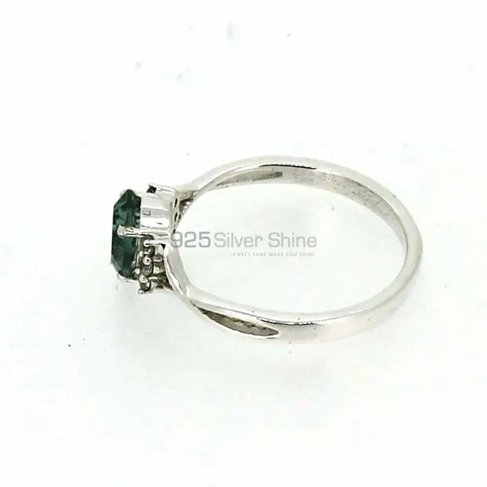 Natural Blue Topaz Semi Precious Gemstone Ring In 925 Silver 925SR051-4_3