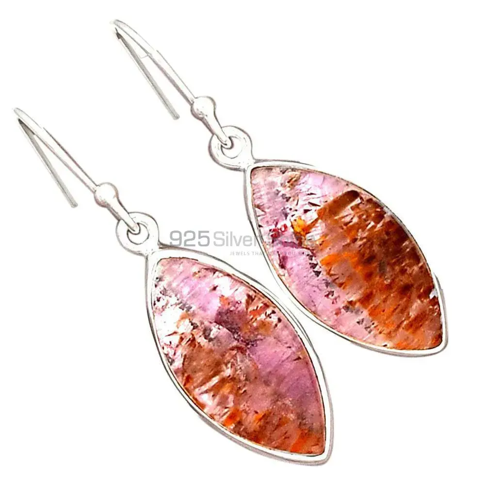 Natural Cacoxenite Gemstone Earrings In 925 Sterling Silver 925SE2497_2