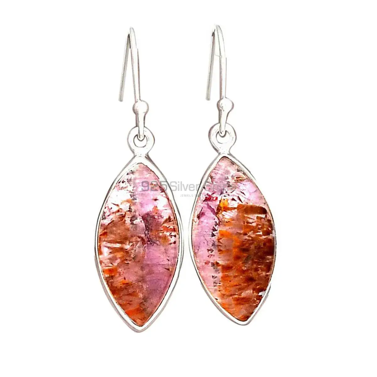 Natural Cacoxenite Gemstone Earrings In 925 Sterling Silver 925SE2497_3