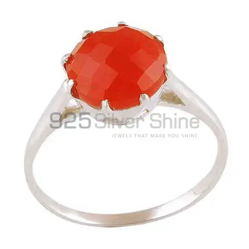 Natural Carnelian Gemstone Rings In 925 Sterling Silver Jewelry 925SR3895