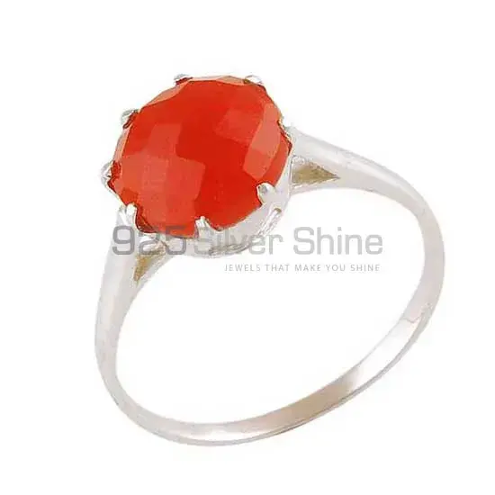 Natural Carnelian Gemstone Rings In 925 Sterling Silver Jewelry 925SR3895_0