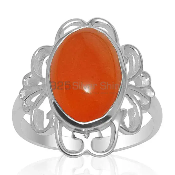 Natural Carnelian Gemstone Rings In Fine 925 Sterling Silver 925SR1454_0
