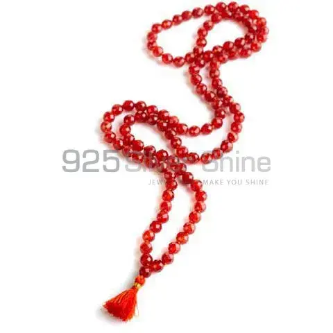 Natural Carnelian Semi Precious Stone Mala Necklace 925MBC105_2