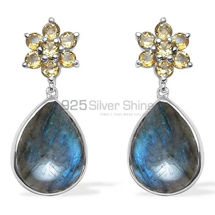 Natural Chalcedony Gemstone Earrings In Solid 925 Silver 925SE1022