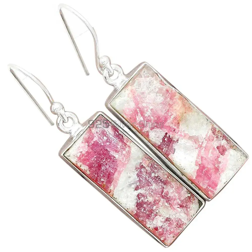 Natural Cinnabar Gemstone Earrings In 925 Sterling Silver Jewelry 925SE2369_7