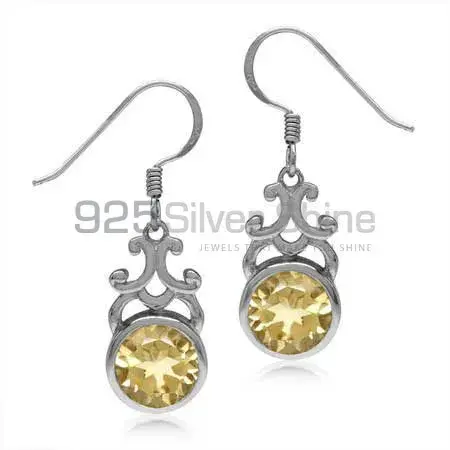 Natural Citrine Gemstone Earrings Suppliers In 925 Sterling Silver Jewelry 925SE1870