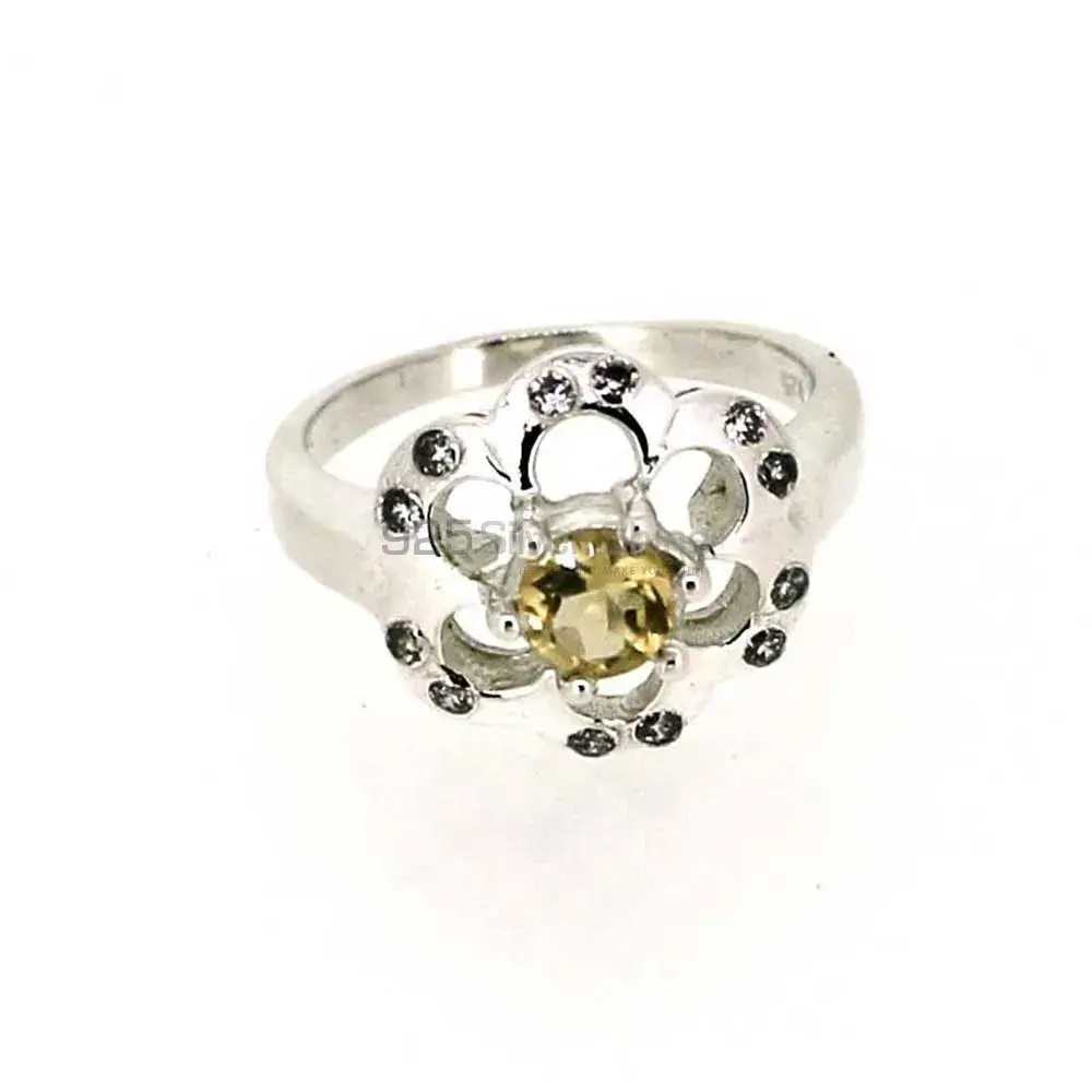 Natural Citrine Sterling Silver Rings 925SR041-2_2