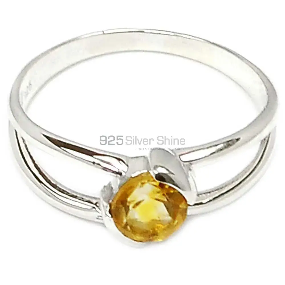 Citrine Cut Stone Sterling Silver Engagement Rings 925SR084-2