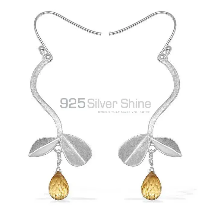 Natural Citrine Gemstone Earrings In 925 Sterling Silver Jewelry 925SE730_0