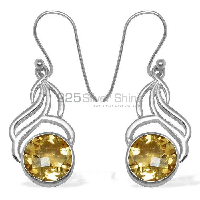 Natural Citrine Gemstone Earrings In 925 Sterling Silver Jewelry 925SE809_0