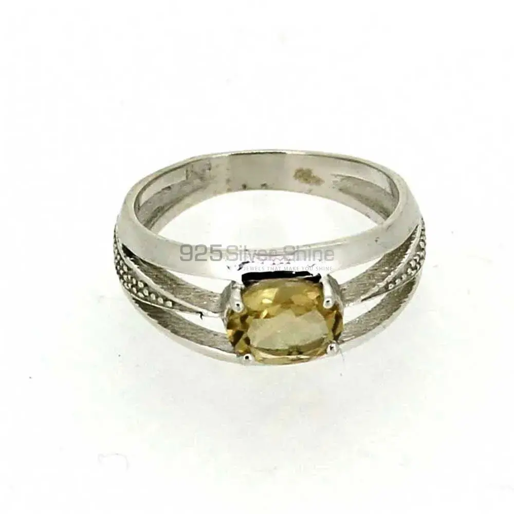 Citrine Sterling Silver Rings Jewelry 925SR027-2