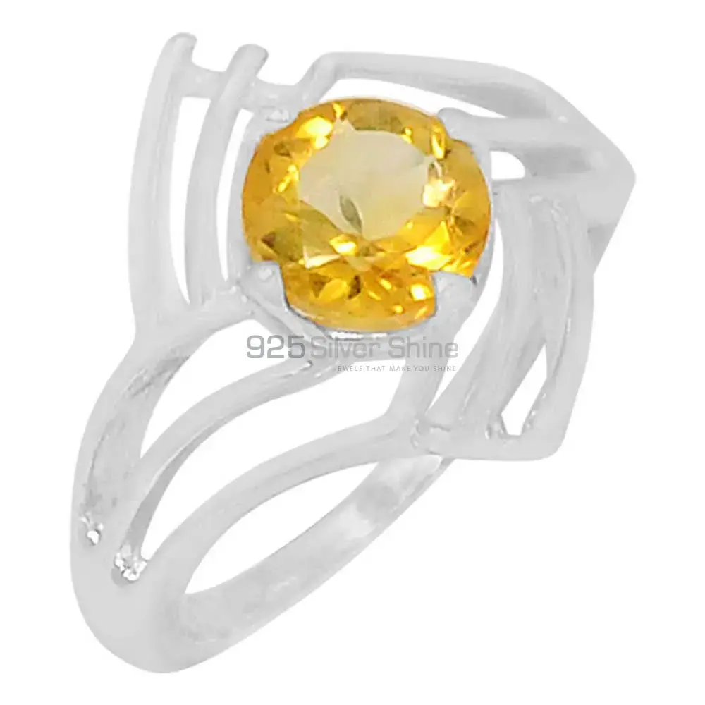 Designer Sterling Silver Citrine Rings 925SR060-3