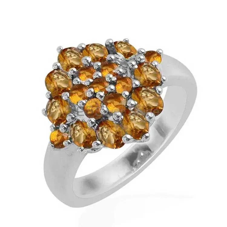 Natural Citrine Gemstone Rings Exporters In 925 Sterling Silver Jewelry 925SR1715_0