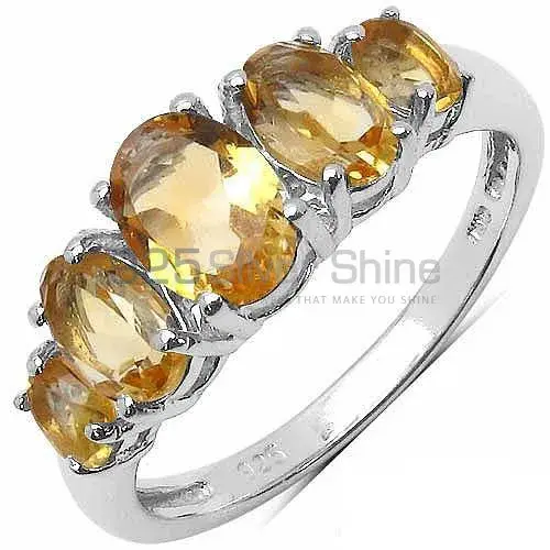 Natural Citrine Gemstone Rings In Fine 925 Sterling Silver 925SR3031