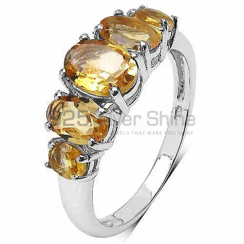 Natural Citrine Gemstone Rings In Fine 925 Sterling Silver 925SR3031_1