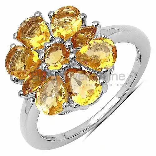 Natural Citrine Gemstone Rings In Solid 925 Silver 925SR3359