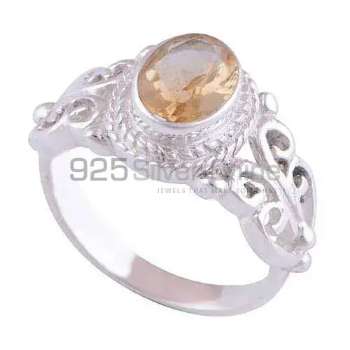 Citrine Gemstone Sterling Silver Wedding Rings 925SR4105