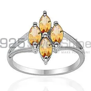 Natural Citrine Gemstone Rings Manufacturer In 925 Sterling Silver Jewelry 925SR2022