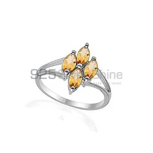 Natural Citrine Gemstone Rings Manufacturer In 925 Sterling Silver Jewelry 925SR2022_0