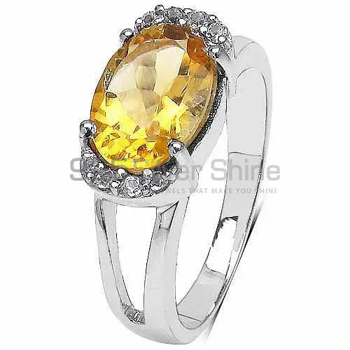 Natural Citrine Gemstone Rings Manufacturer In 925 Sterling Silver Jewelry 925SR3058_0