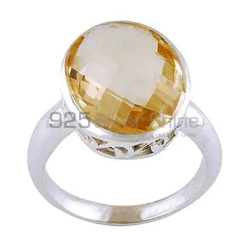 Citrine Gemstone Sterling Silver Handmade Rings 925SR4056_0