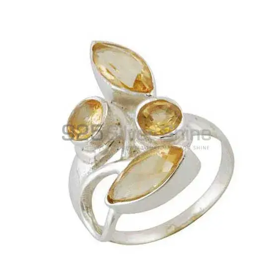 Natural Citrine Gemstone Rings Suppliers In 925 Sterling Silver Jewelry 925SR3383_0