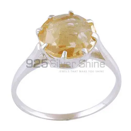 Sterling Silver Citrine November Birthstone Rings 925SR3892