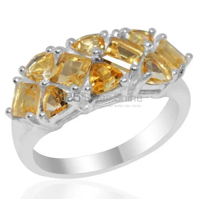 Natural Citrine Gemstone Rings Wholesaler In 925 Sterling Silver Jewelry 925SR1855