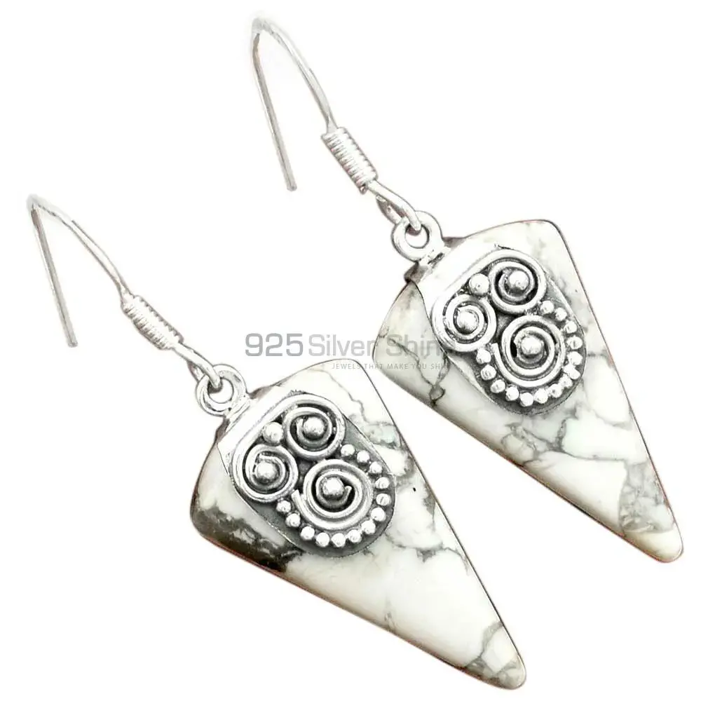 Natural Dendrite Opal Gemstone Earrings Exporters In 925 Sterling Silver Jewelry 925SE2527_0