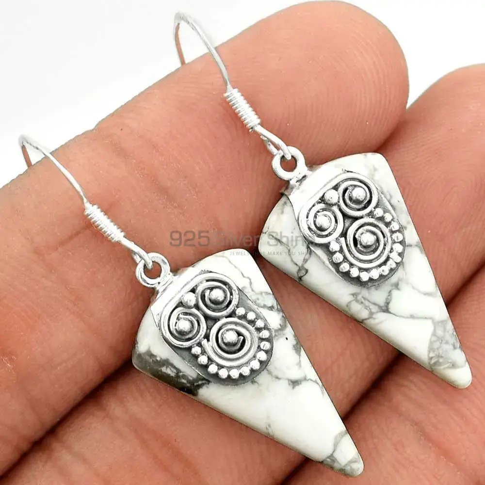 Natural Dendrite Opal Gemstone Earrings Exporters In 925 Sterling Silver Jewelry 925SE2527_1