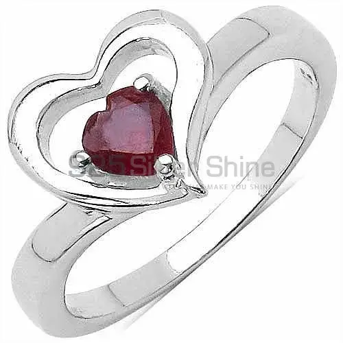Natural Dyed Ruby Gemstone Rings Exporters In 925 Sterling Silver Jewelry 925SR3307
