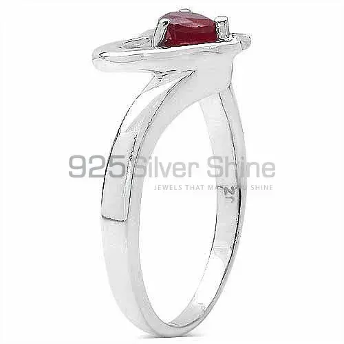 Natural Dyed Ruby Gemstone Rings Exporters In 925 Sterling Silver Jewelry 925SR3307_0